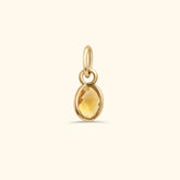 Citrine Birthstone Hanger November | 14K Goud